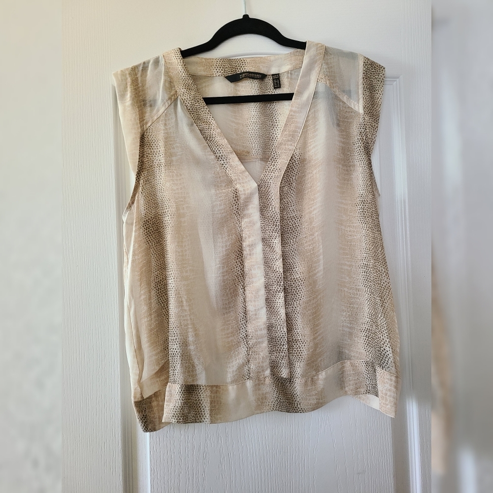 Nude Printed Sheer Top - Kardashian Kollection